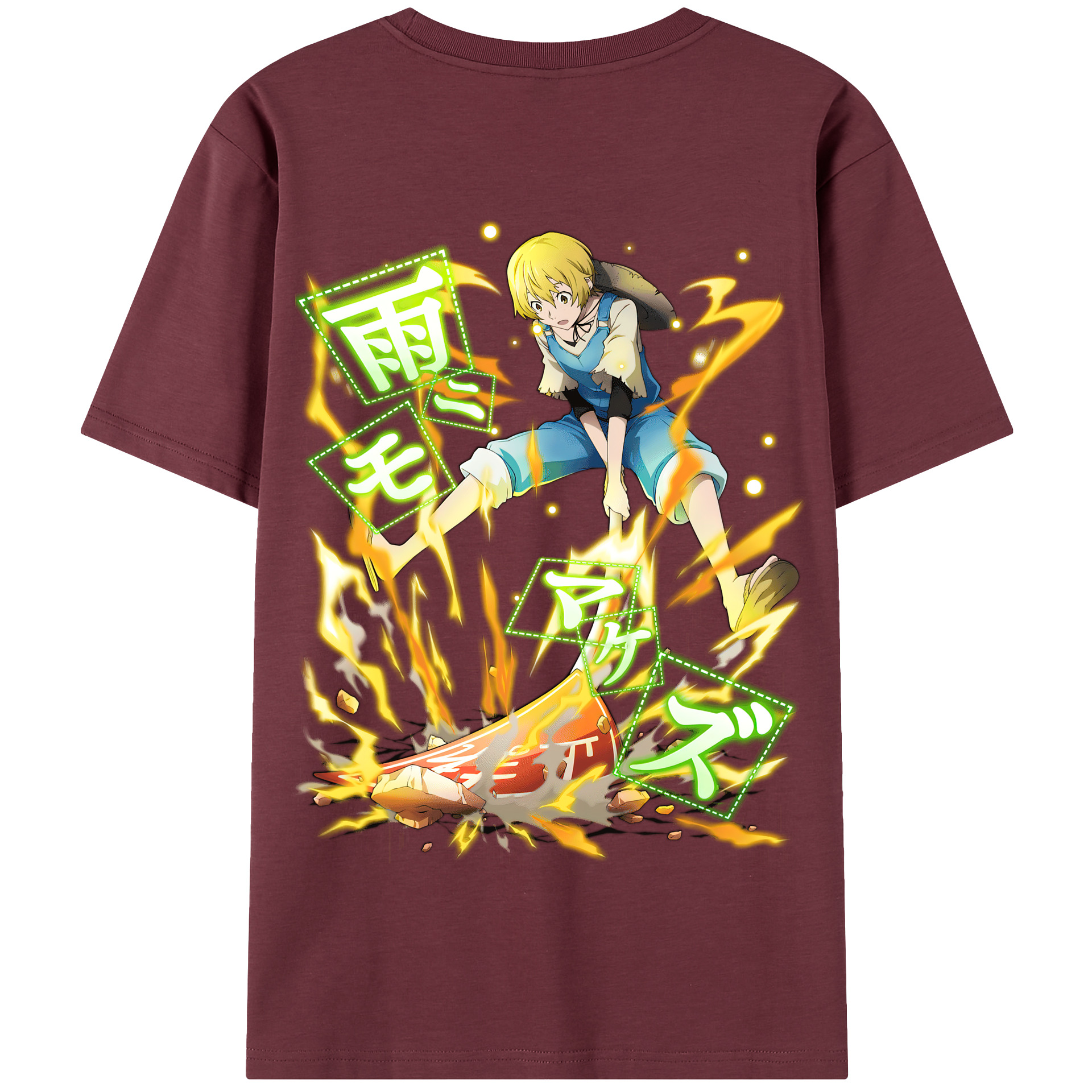 （画像用） 文豪ストレイドッグス Bungo Stray Dogs 綿100％半袖Tシャツ（背面プリント）